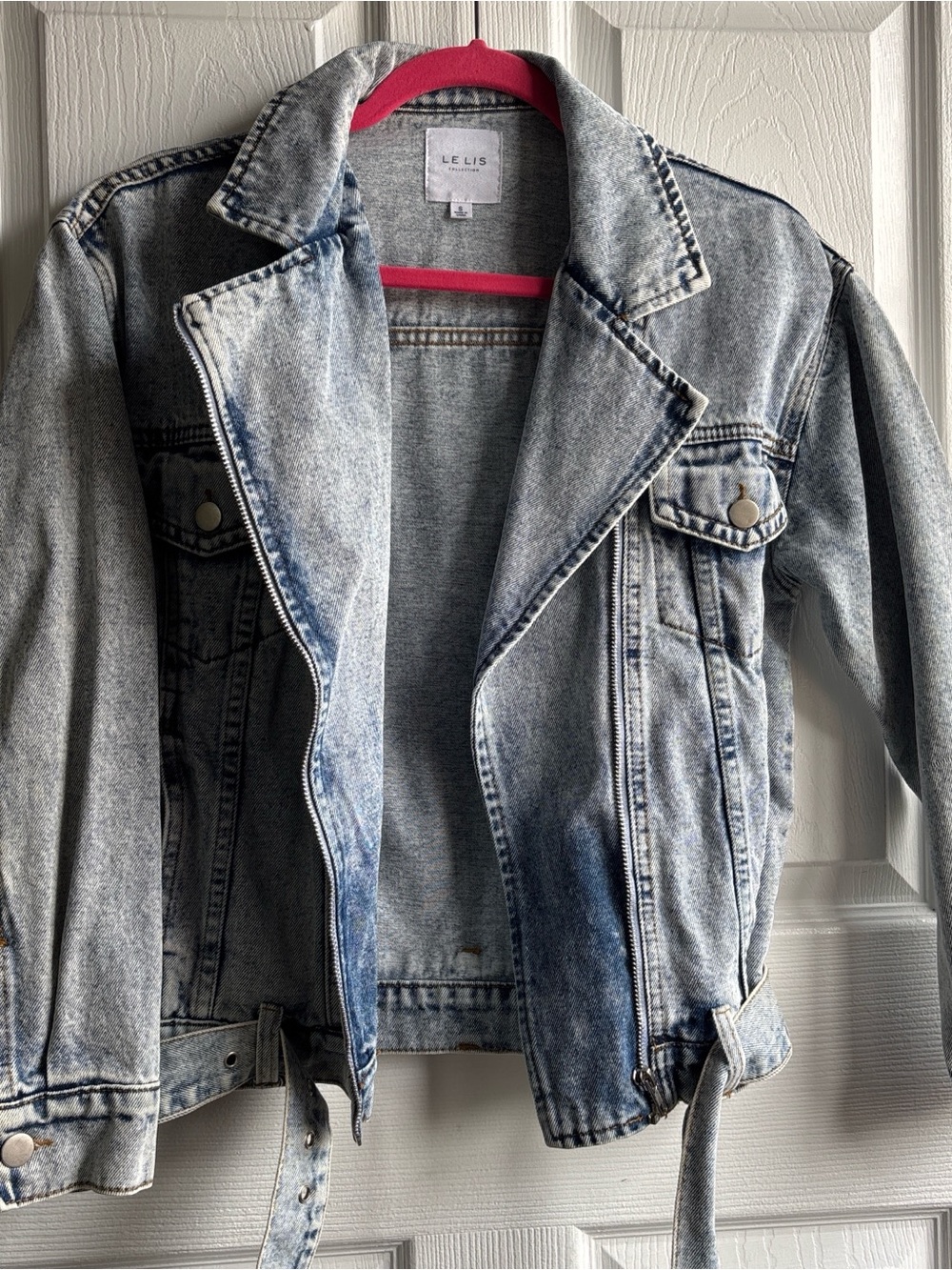 LE LIS | Acid Wash Denim-100% Cotton Jacket - Small